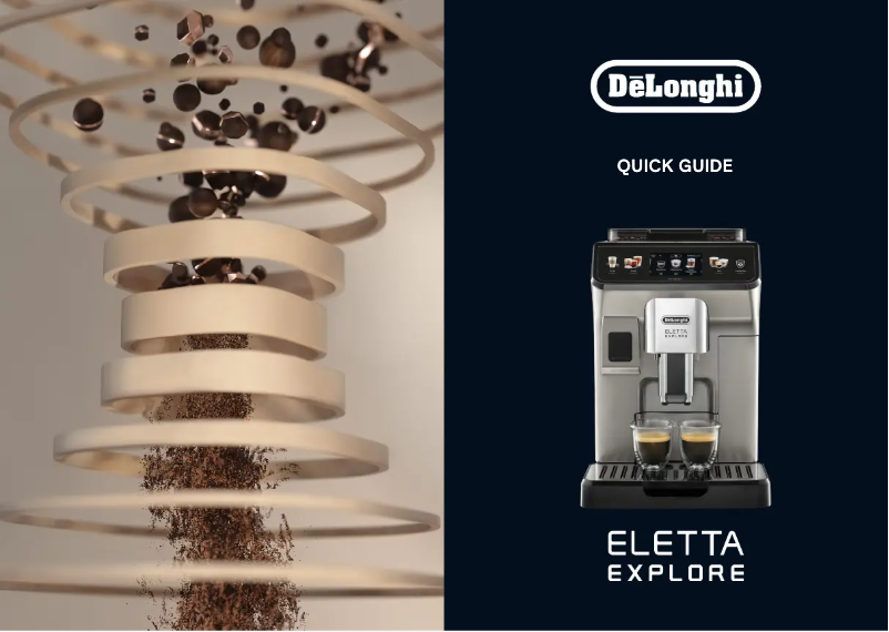 Page 1 de la notice Guide de démarrage rapide DeLonghi Eletta Explore ECAM450.86.S