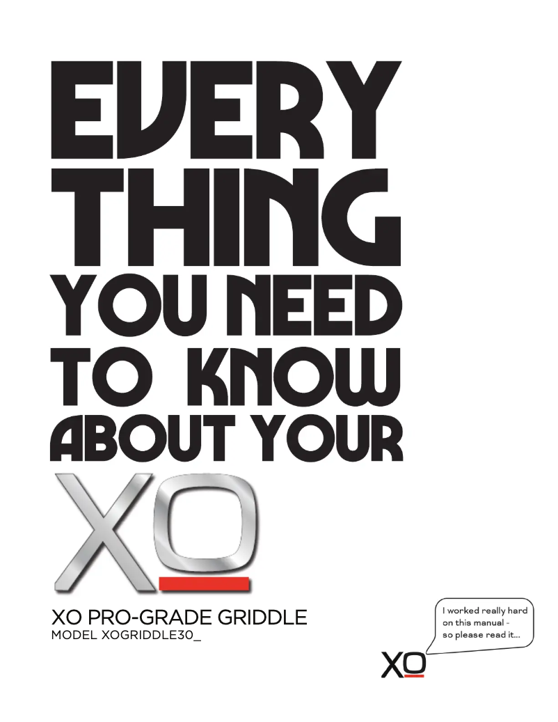 Page 1 de la notice Manuel utilisateur XO XOGRIDDLE30N