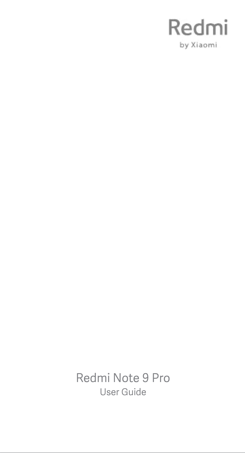 Image de la première page du manuel de l'appareil Redmi Note 9 Pro