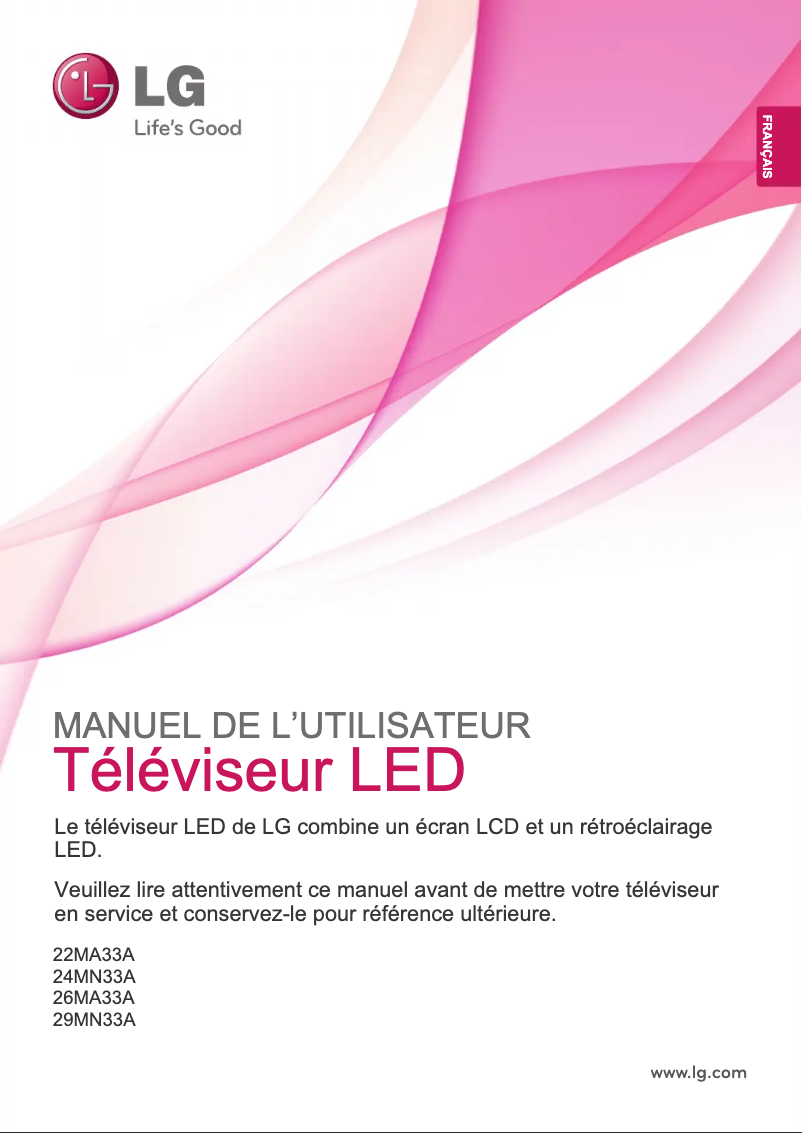Page 1 de la notice Manuel utilisateur LG 24MN33A