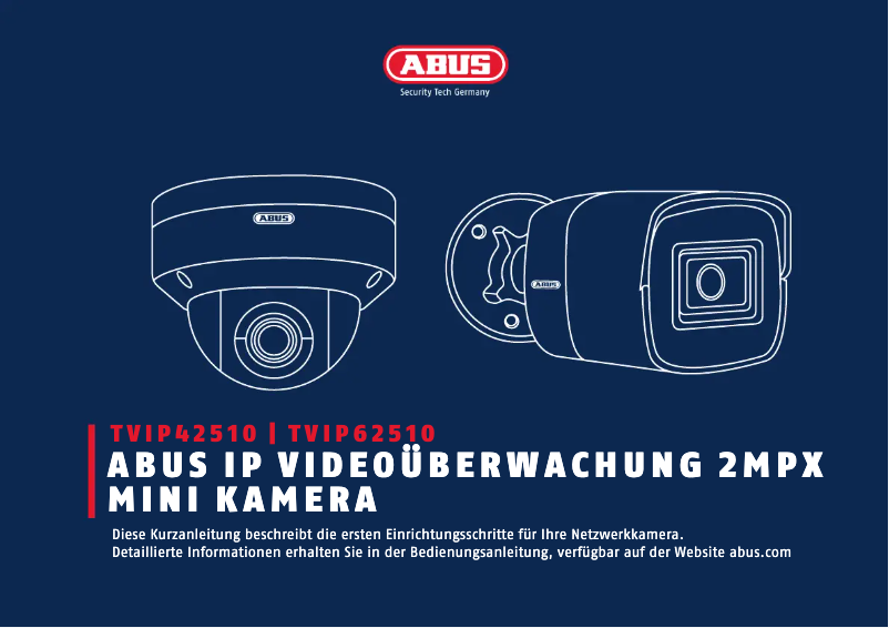 Image de la première page du manuel de l'appareil TVIP62510