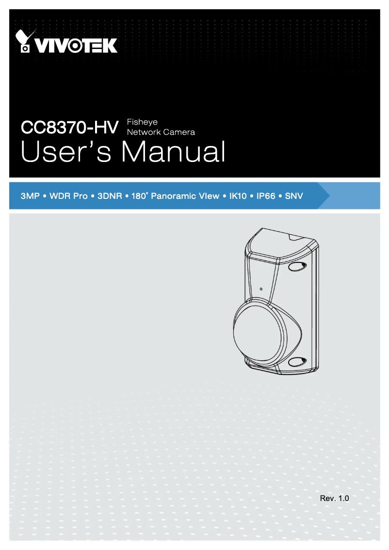 Page 1 de la notice Mode d'emploi Vivotek CC8370-HV