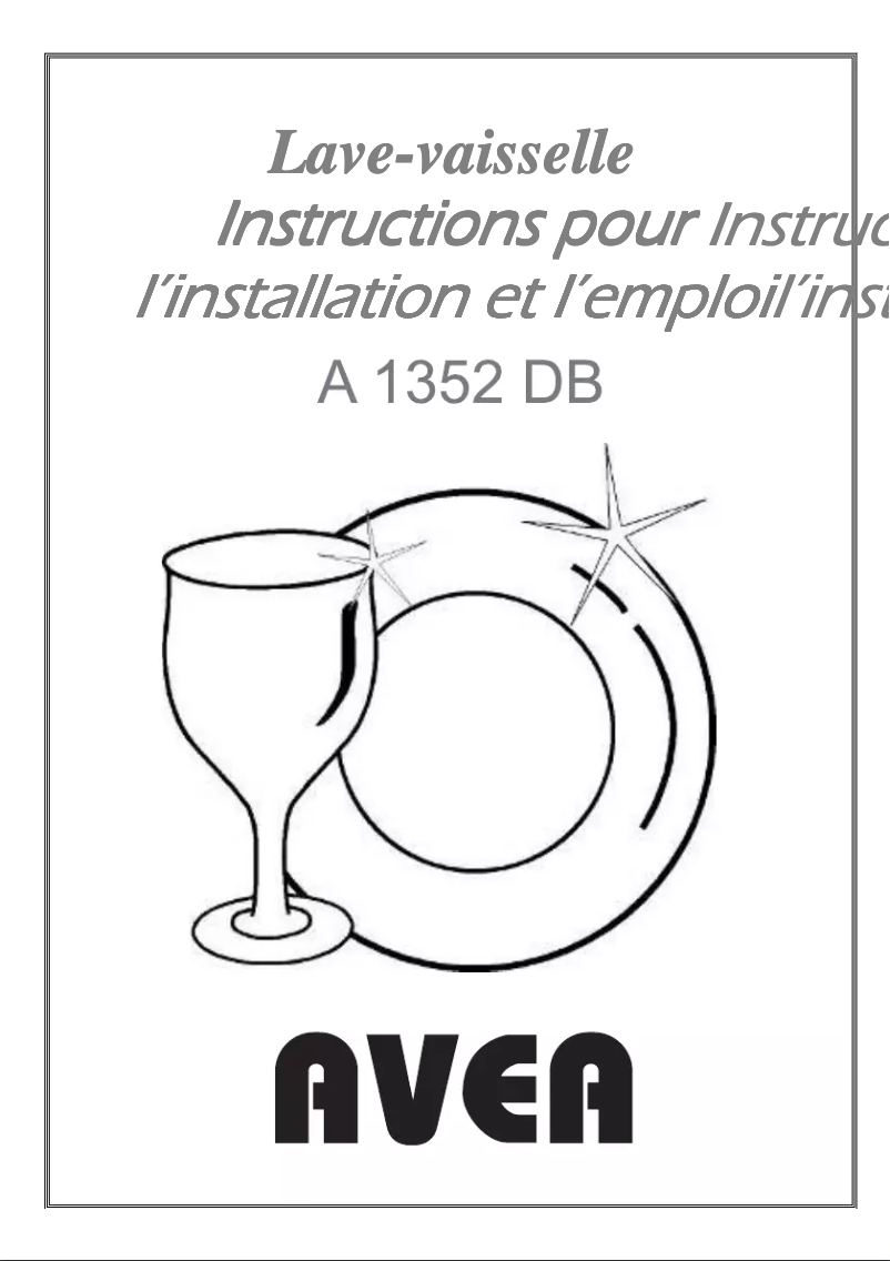 Page 1 de la notice Manuel utilisateur AVEA A1352DB