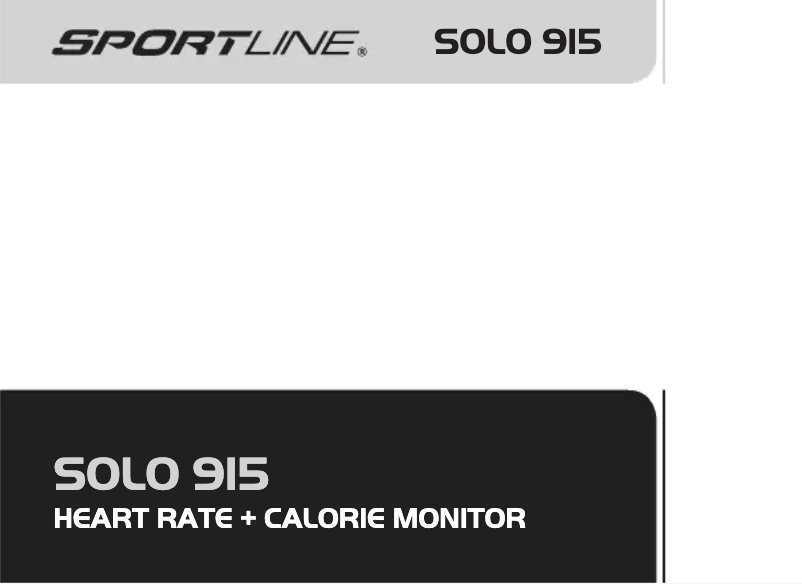 Image de la première page du manuel de l'appareil Solo 915