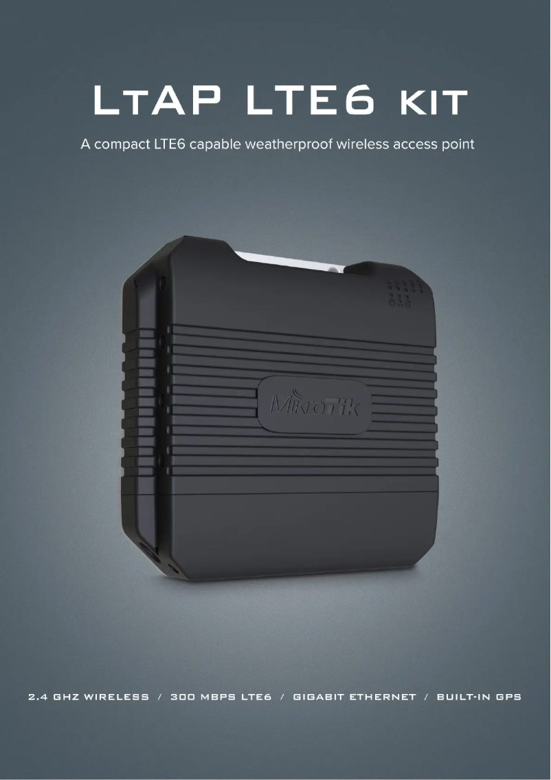 Page 1 de la notice Brochure Mikrotik LtAP LTE6 kit