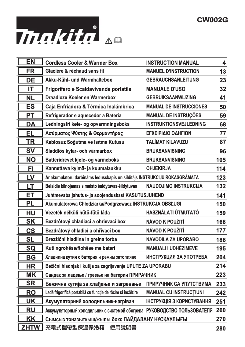 Page n°1 - Manuel utilisateur Makita CW002G