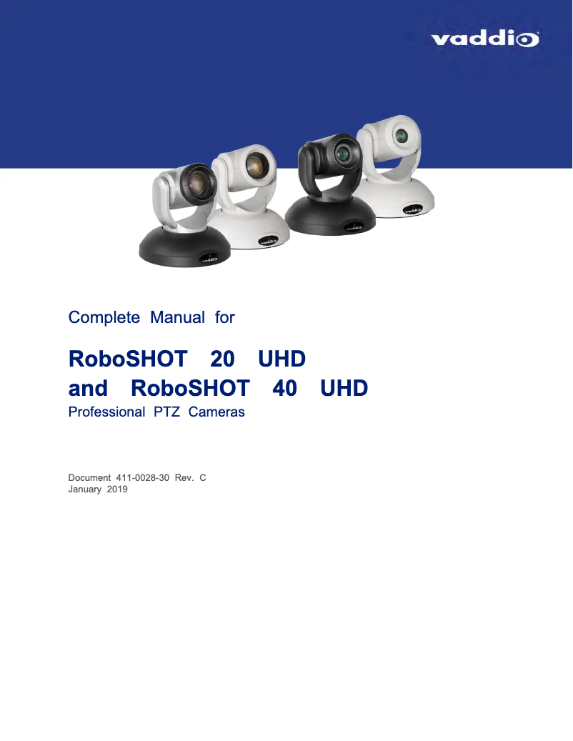 Image de la première page du manuel de l'appareil RoboSHOT 20 UHD