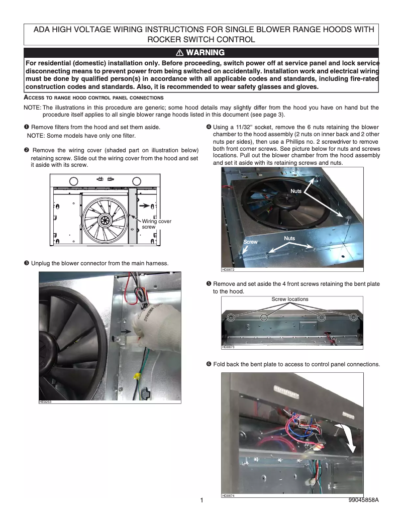 Page 1 de la notice Fiche technique Broan BCSD136BC