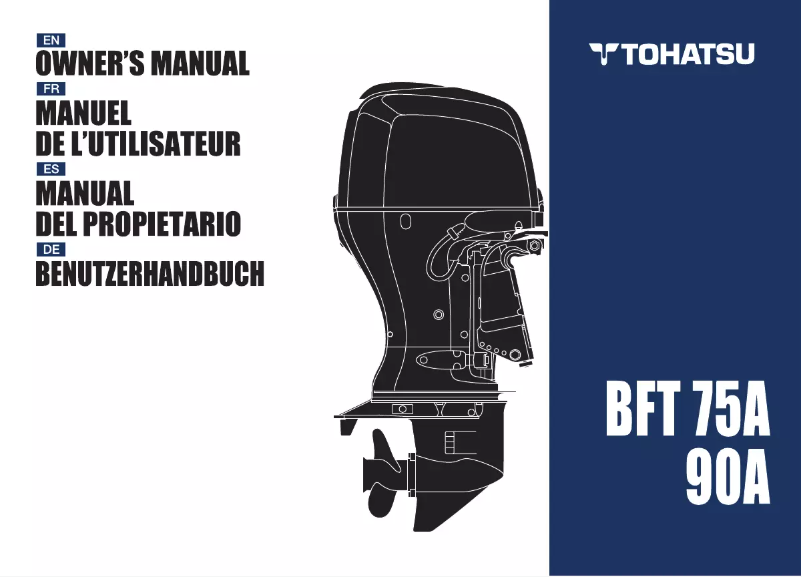 Page n°1 - Manuel utilisateur Tohatsu BFT90A