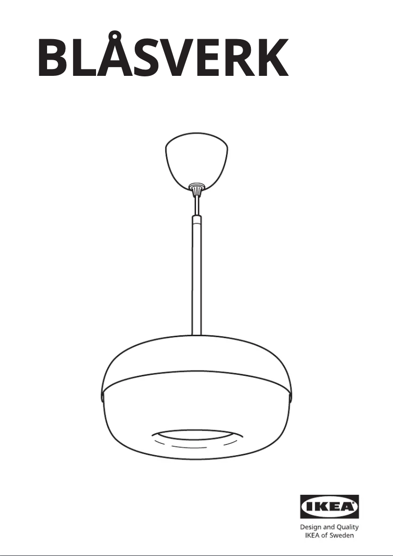 Image de la première page du manuel de l'appareil BLÅSVERK 505.374.09