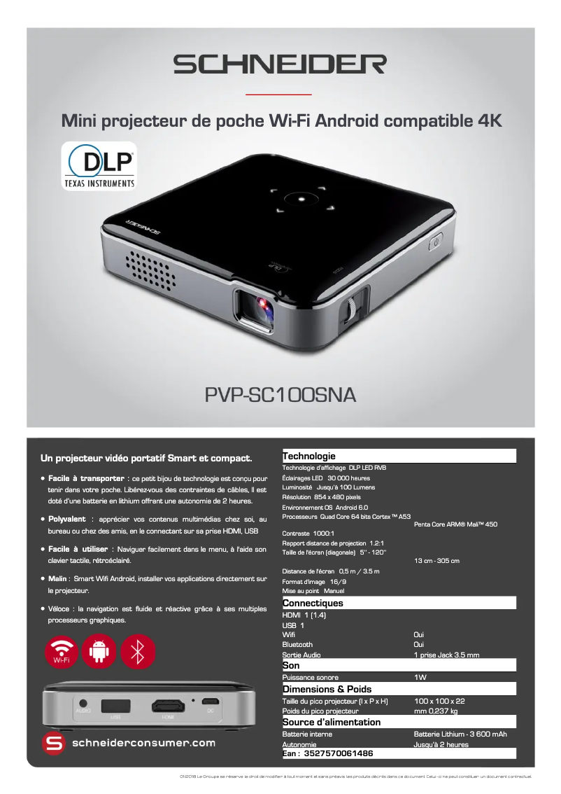 Page n°1 - Manuel utilisateur Schneider PVP-SC100SNA