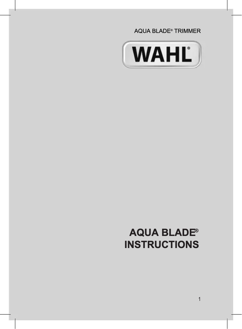 Page 1 de la notice Manuel utilisateur Wahl Aqua Blade 9899