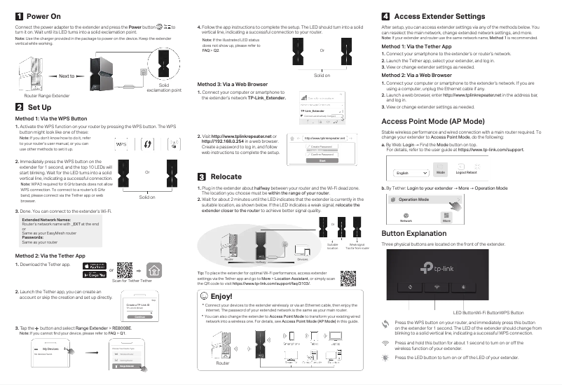 Página 1 del manual Manual de usuario TP-Link RE800BE