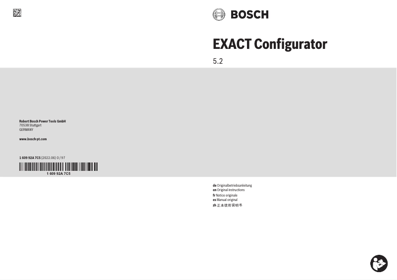 Page n°1 - Manuel utilisateur Bosch EXACT Configurator