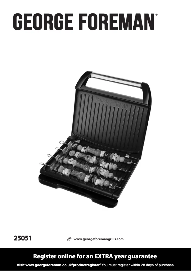 Page 1 de la notice Manuel utilisateur George Foreman 25051