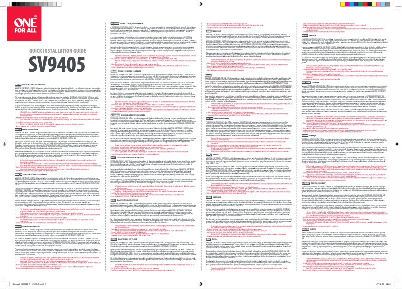 Image de la première page du manuel de l'appareil SV 9405