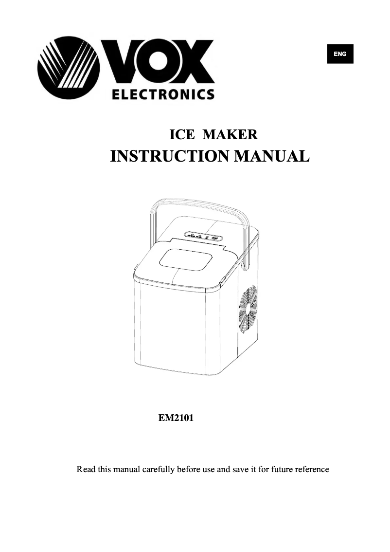 Page 1 de la notice Manuel utilisateur VOX EM2101