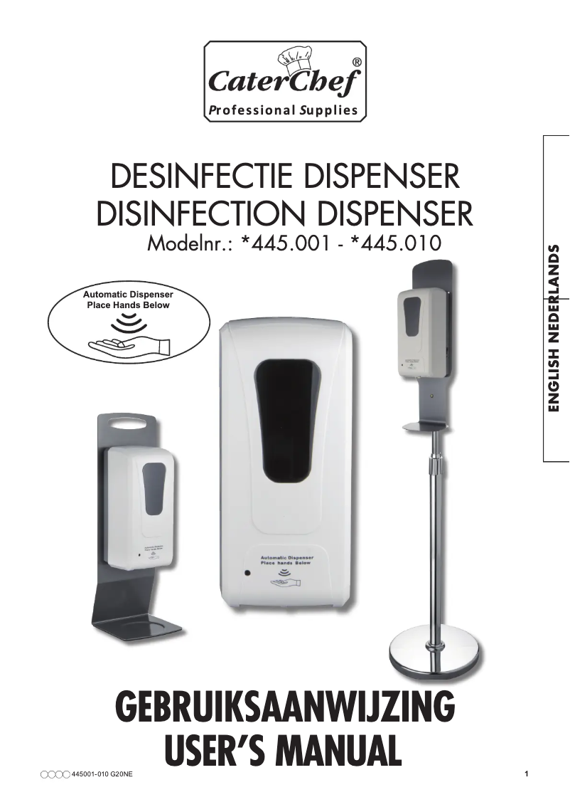 Página 1 del manual Manual de usuario CaterChef 445010