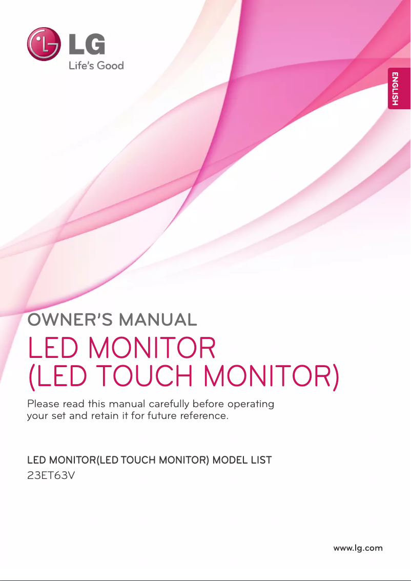 Page n°1 - Manuel utilisateur LG ET63