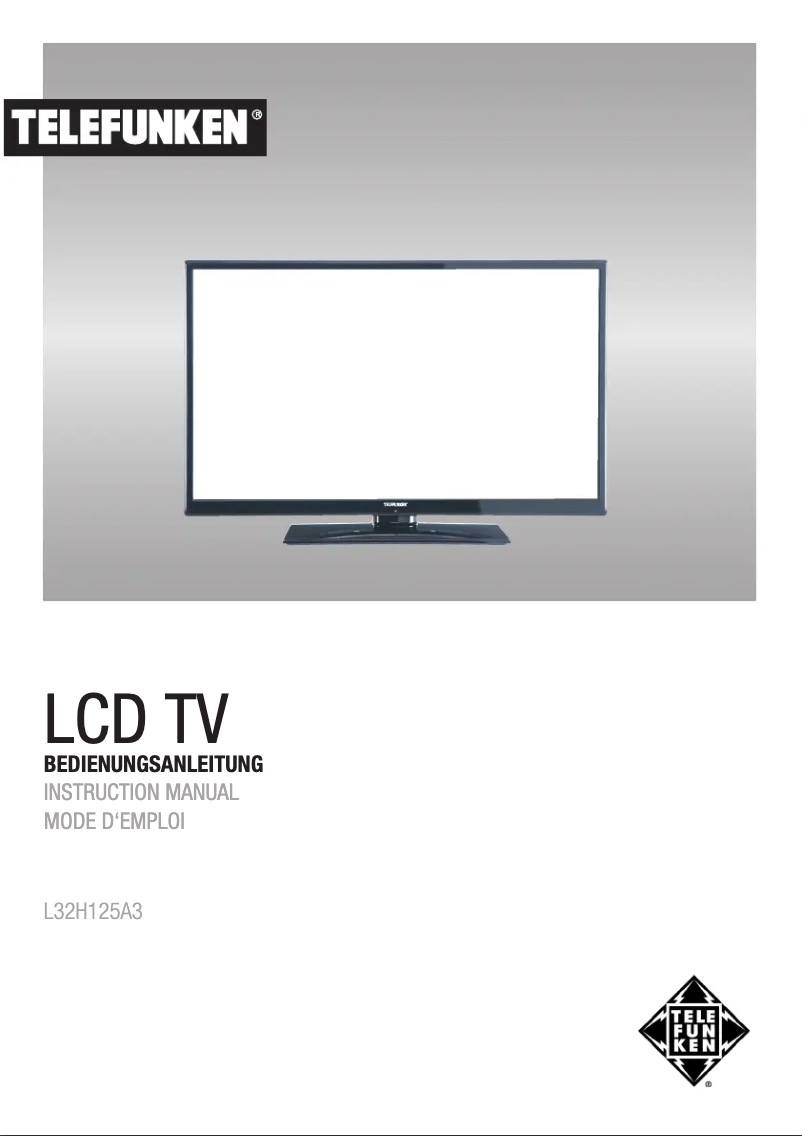 Page n°1 - Manuel utilisateur Telefunken L32H125A3
