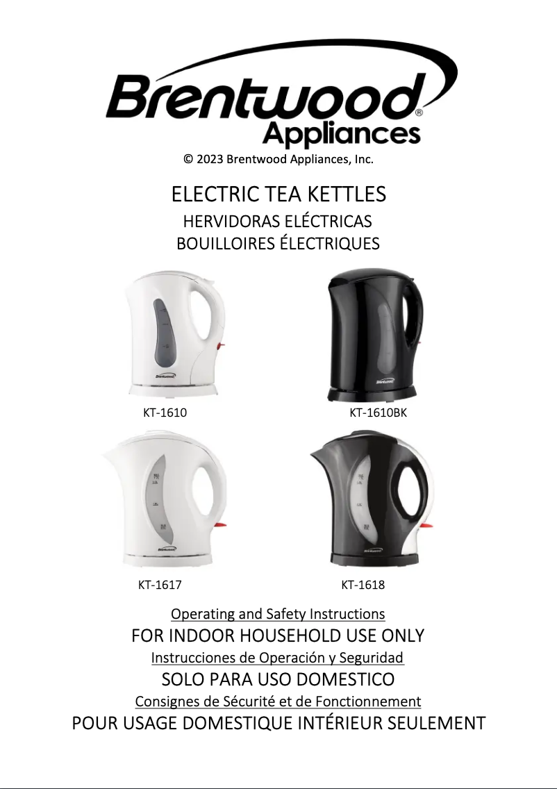 Page 1 de la notice Manuel utilisateur Brentwood KT-1618