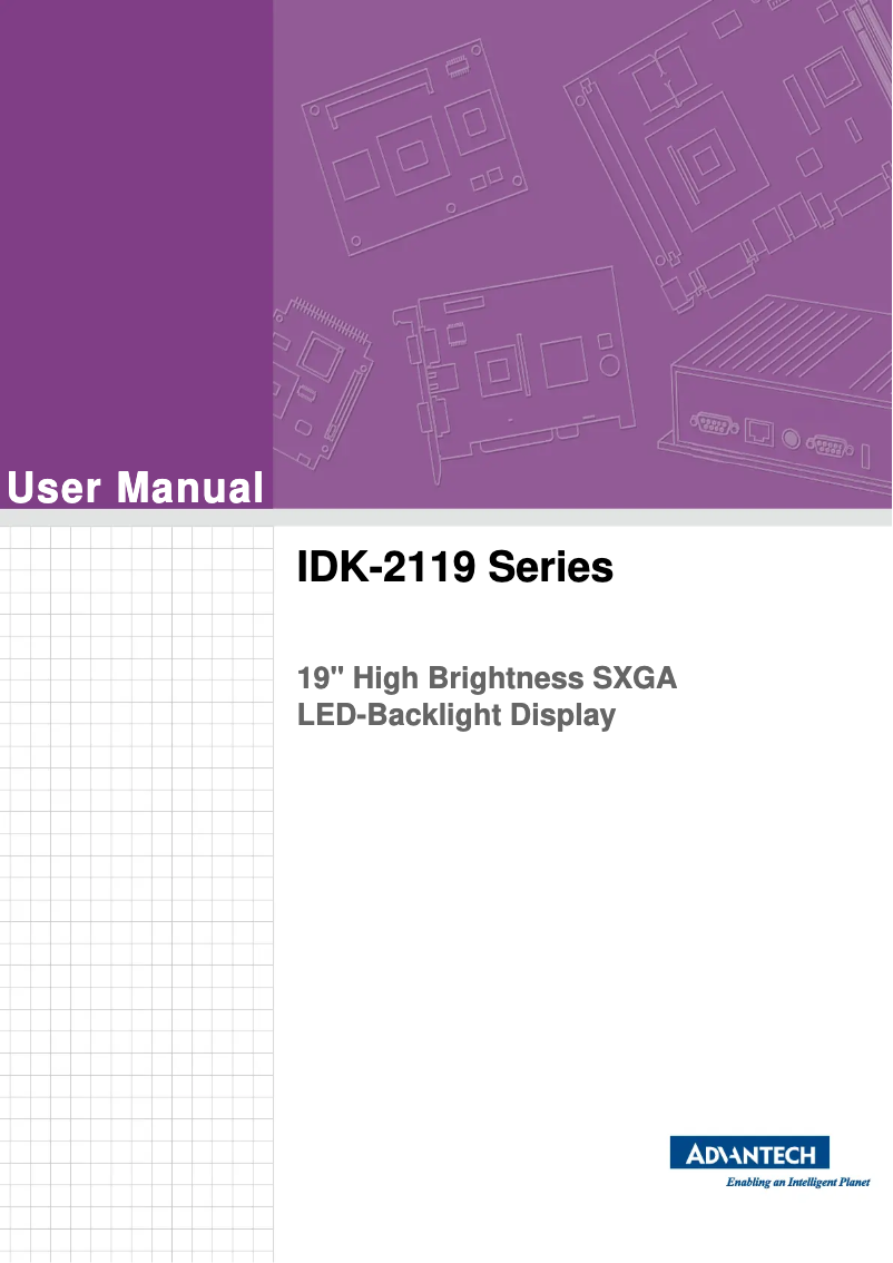 Image de la première page du manuel de l'appareil IDK-2119N-K2SXA2E