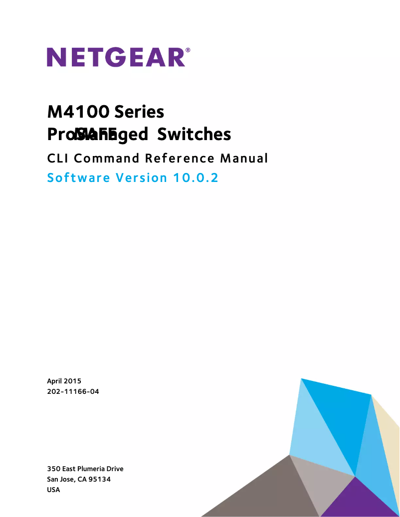 Page 1 de la notice Manuel utilisateur Netgear ProSafe M4100