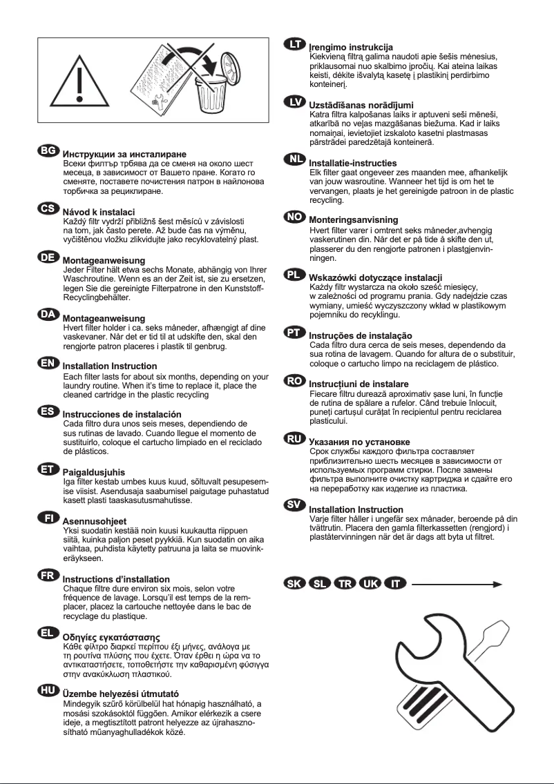 Page 1 de la notice Guide d'installation AEG A4WHCAR1