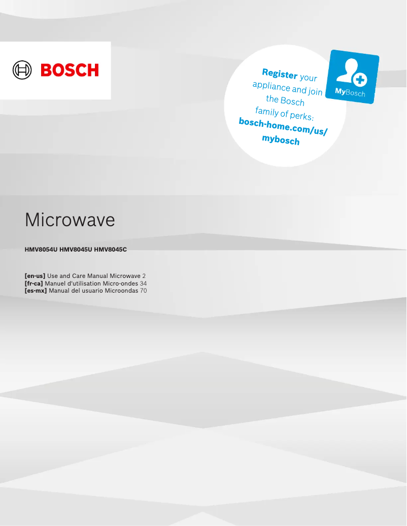 Página 1 del manual Manual de uso y mantenimiento Bosch HMV8054U