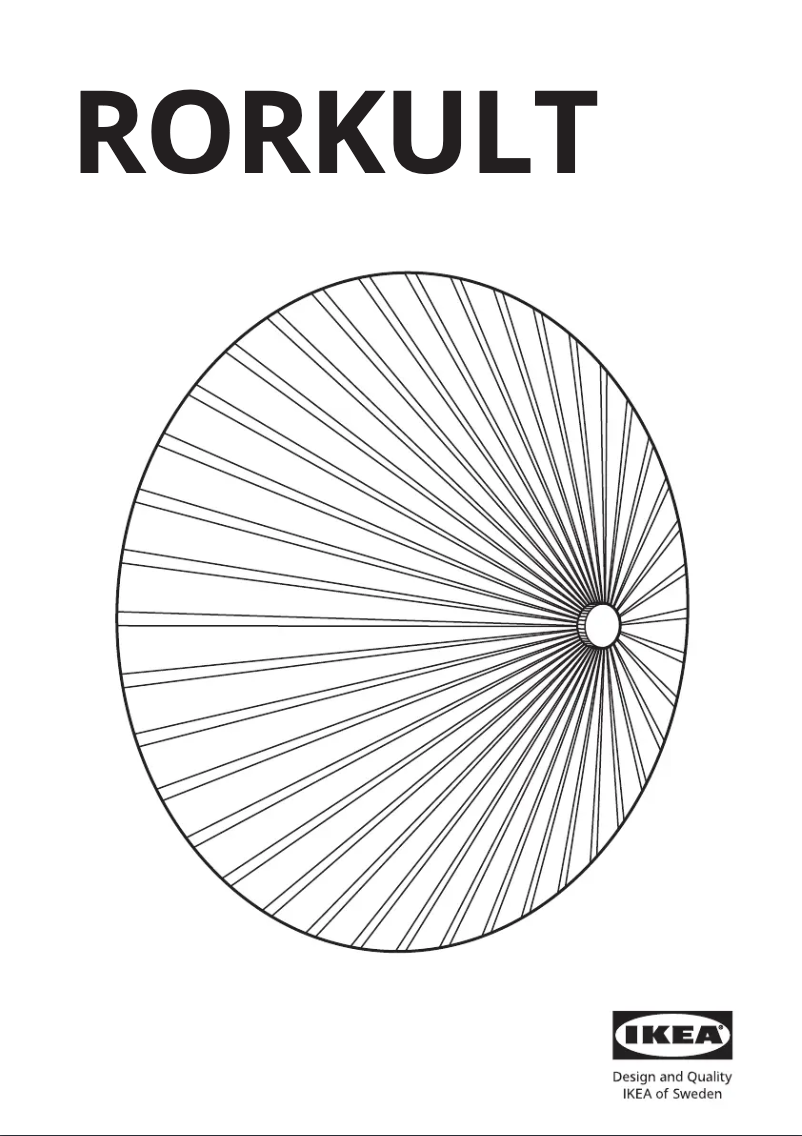 Page 1 de la notice Manuel utilisateur Ikea RORKULT 305.754.35