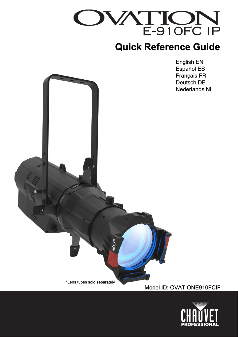 Page 1 de la notice Manuel utilisateur Chauvet Ovation E-910FC IP