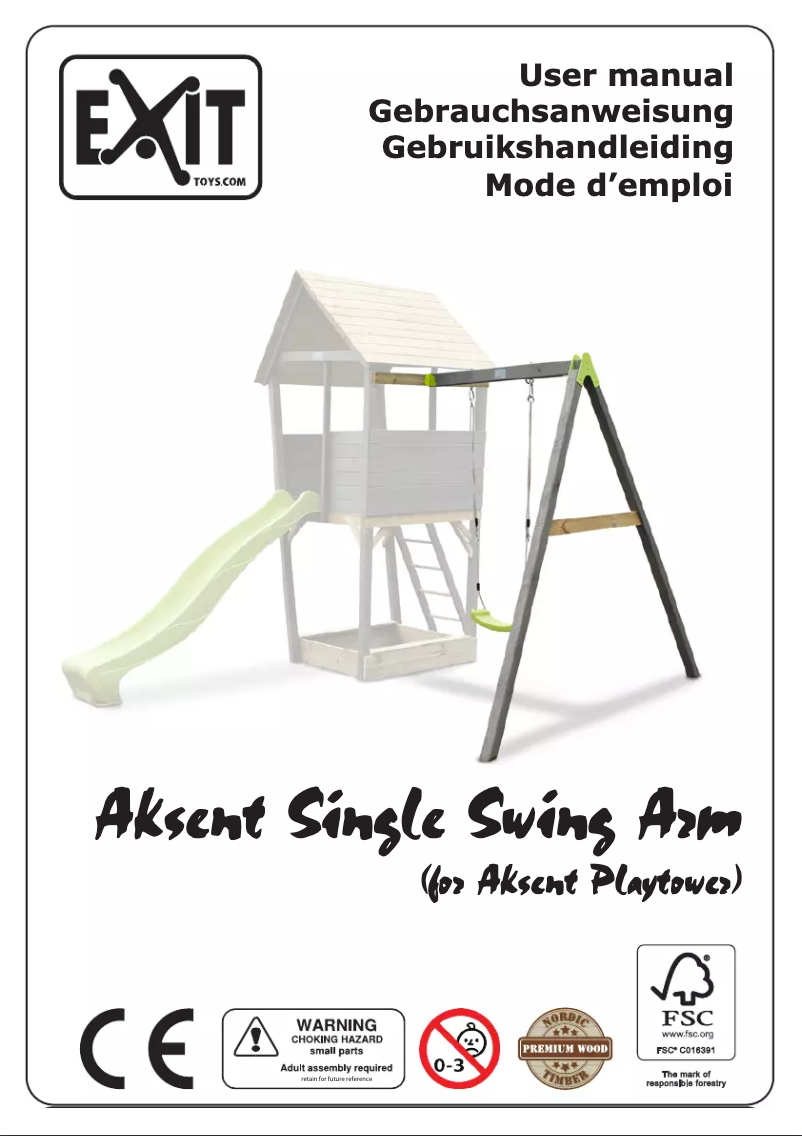 Image de la première page du manuel de l'appareil Aksent Single Swing Arm