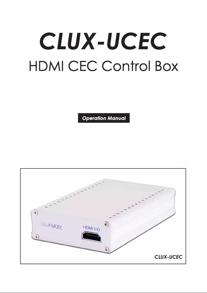 Imagen de la primera página del manual del dispositivo CLUX-UCEC