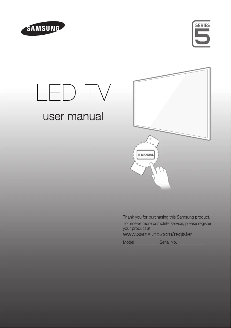 Page 1 de la notice Manuel utilisateur Samsung UE58J5000AW