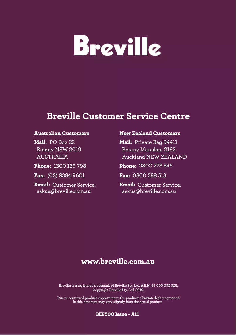 Image de la première page du manuel de l'appareil the Thermal Pro Stainless BEF500