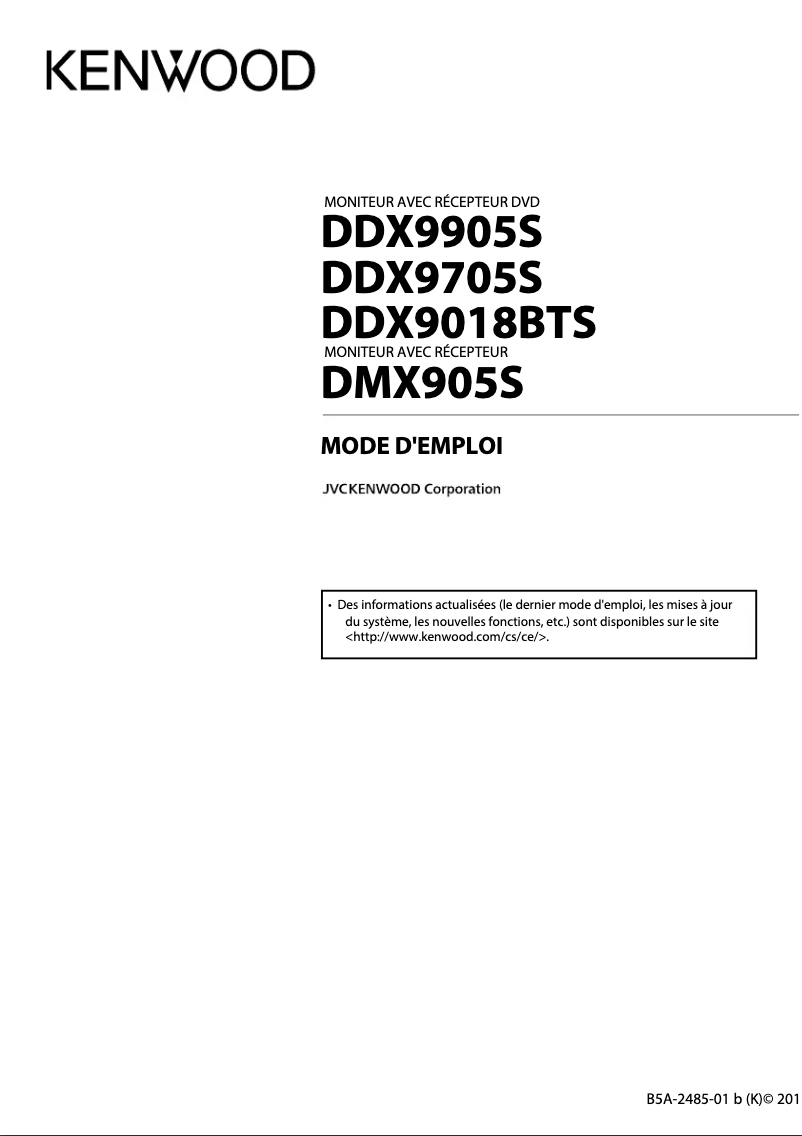 Page n°1 - Manuel utilisateur Kenwood DMX905S