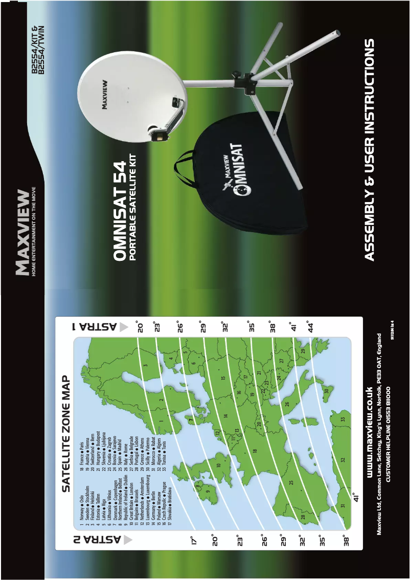 Page 1 de la notice Manuel utilisateur Maxview Omnisat B2554