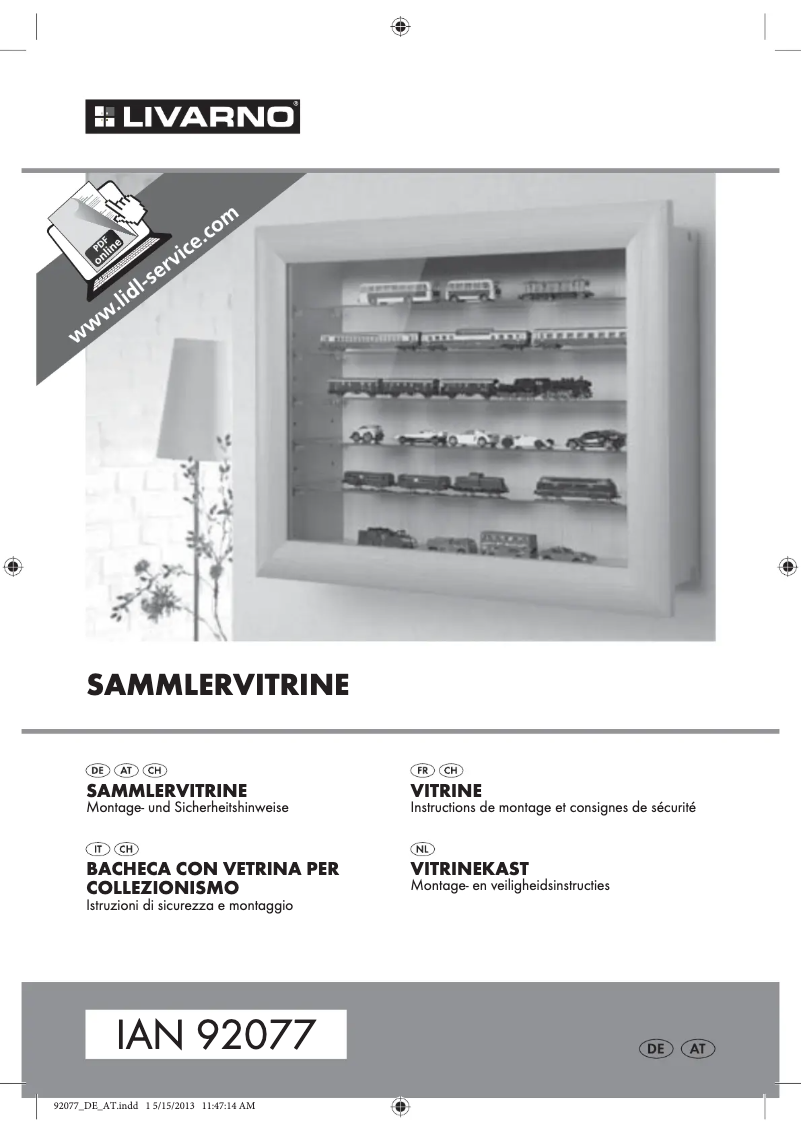 Page 1 de la notice Manuel utilisateur Livarno Lux IAN 92077