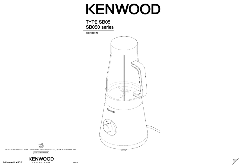 Page 1 de la notice Manuel utilisateur Kenwood SB056