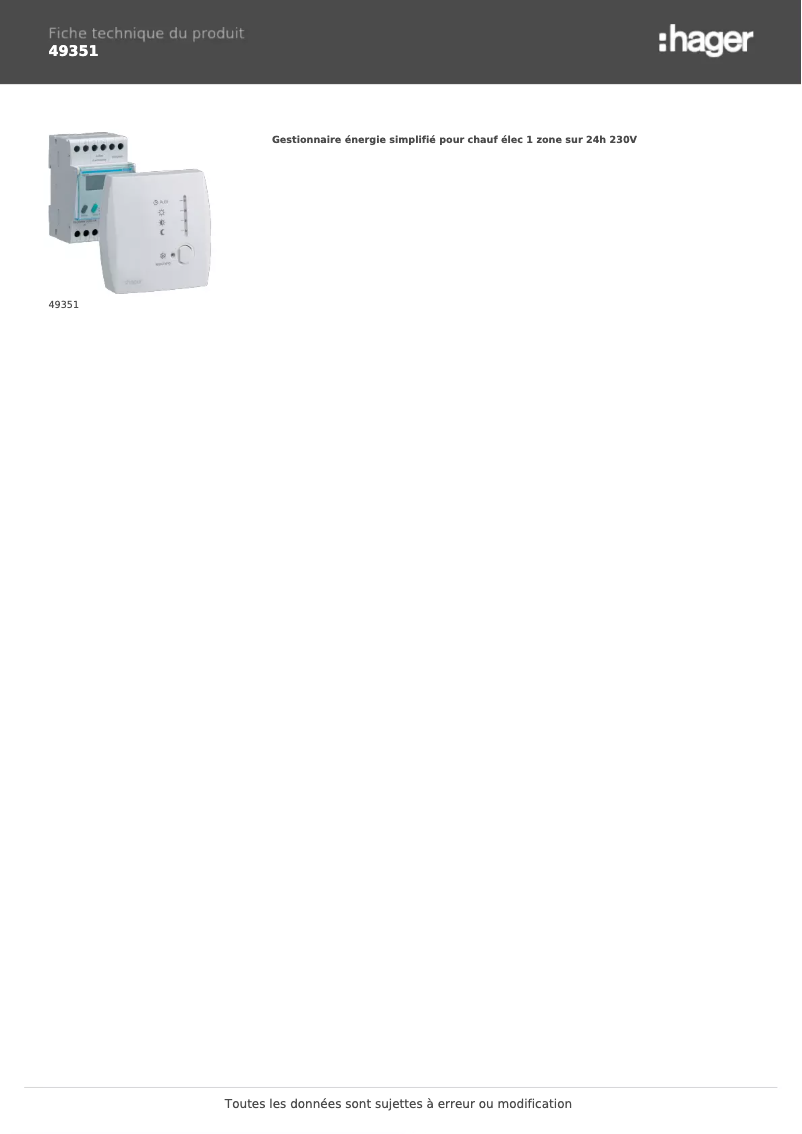 Image de la première page du manuel de l'appareil 49351