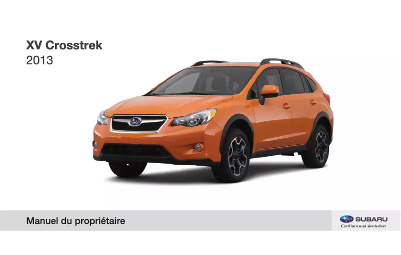 Page 1 de la notice Manuel utilisateur Subaru XV Crosstrek (2013)