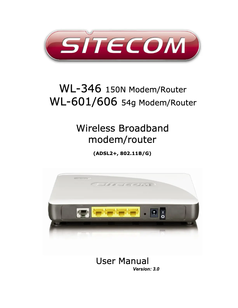 Page n°1 - Manuel utilisateur Sitecom WL-601