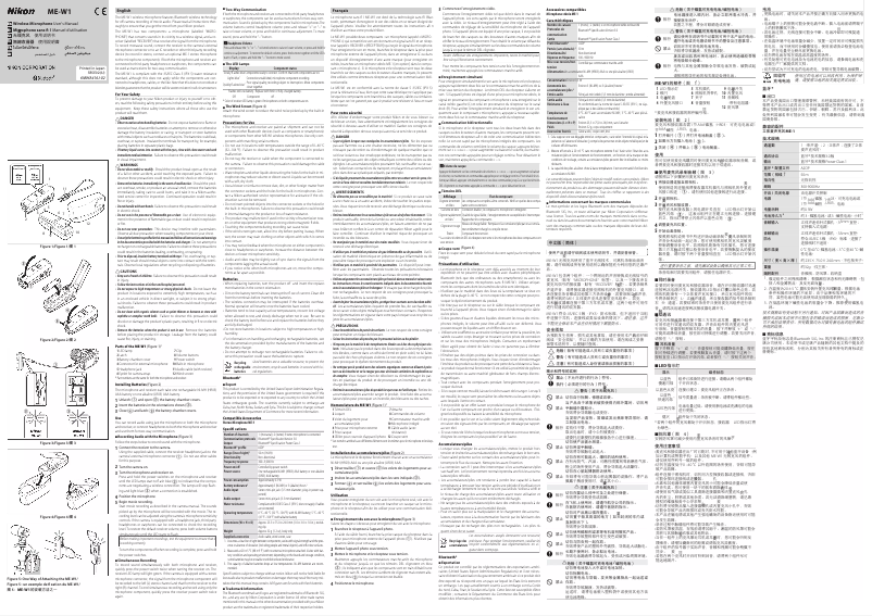 Image de la première page du manuel de l'appareil ME-W1