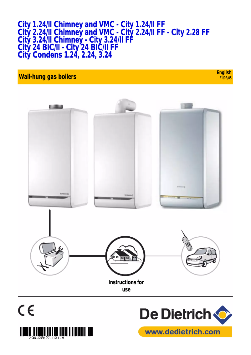 Page 1 of the manual User Manual De Dietrich City 2.28 FF