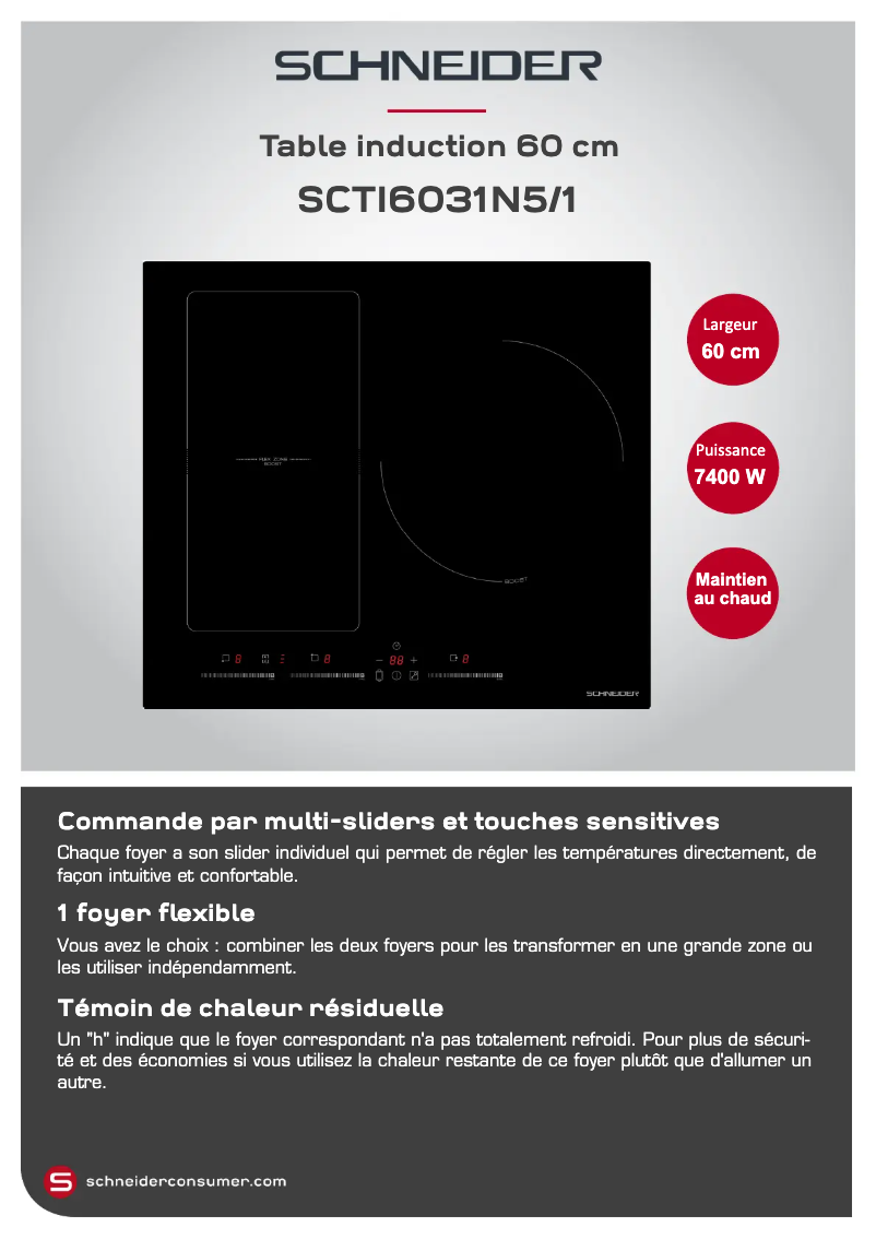 Page 1 de la notice Fiche technique Schneider SCTI6031N5/1