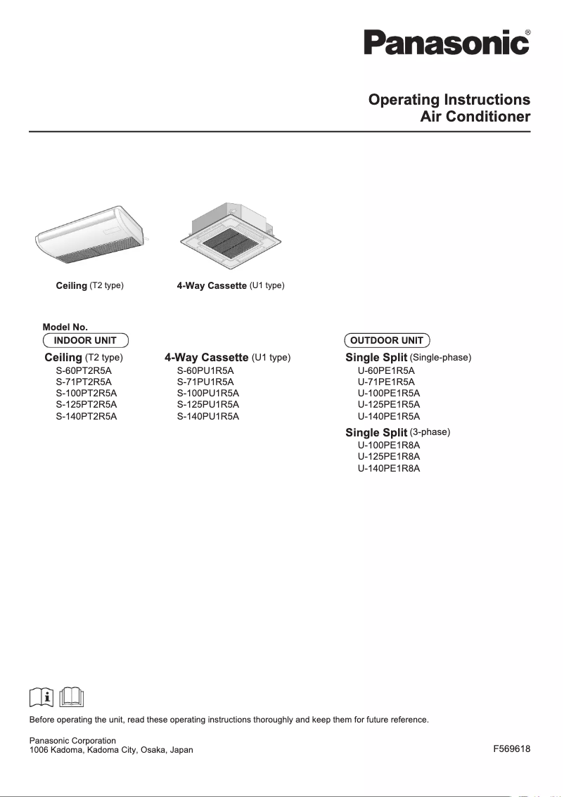 Page 1 de la notice Manuel utilisateur Panasonic SU-140PT2R8A