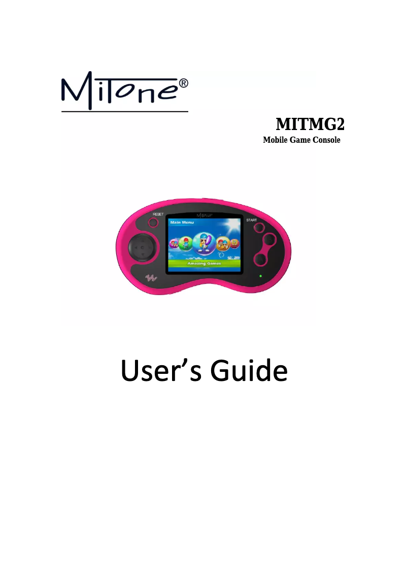 Page 1 de la notice Manuel utilisateur MiTone MITMG2