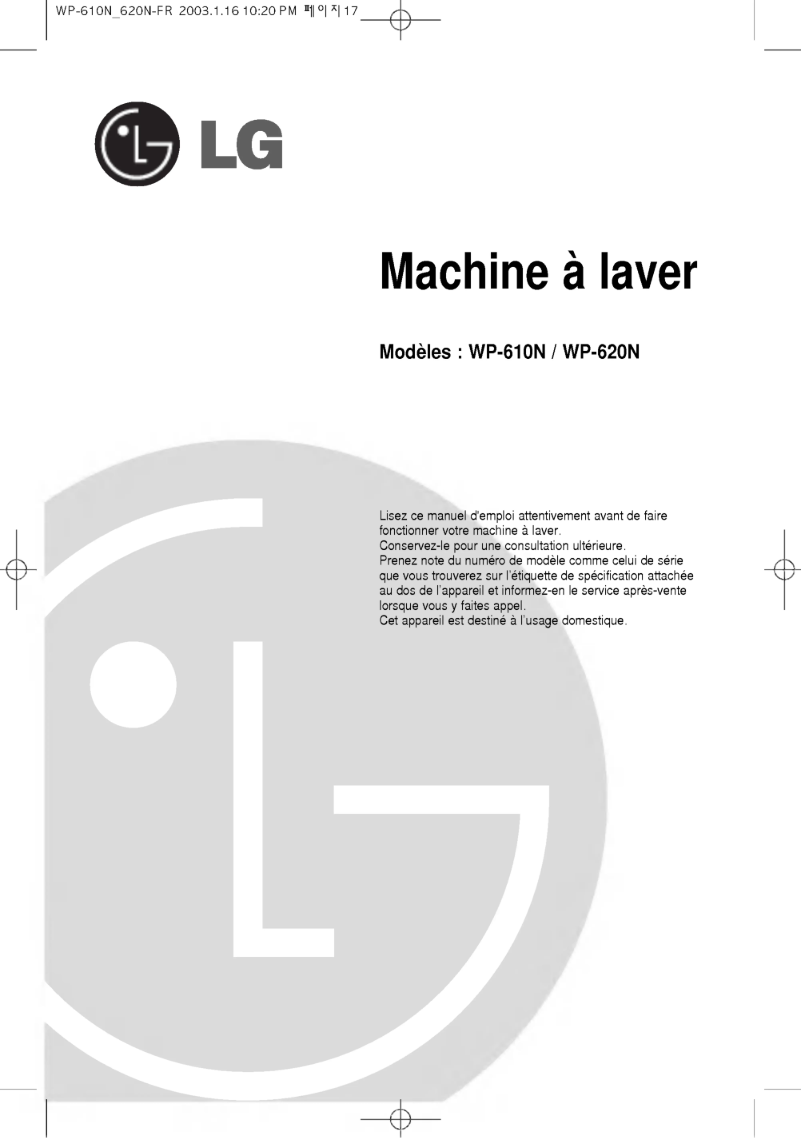 Page n°1 - Manuel utilisateur LG WP-610N