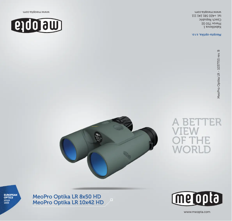 Image de la première page du manuel de l'appareil MeoPro Optika LR 10x42 HD