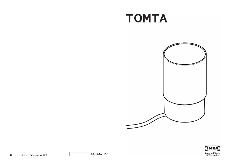 Image de la première page du manuel de l'appareil TOMTA